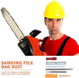 Kettingzaag Slijpen Bestand Scherpen Zag Schuren Houtbewerking Ketting Indienen Kit Sterke Taaiheid Metalen Draagbare Levert