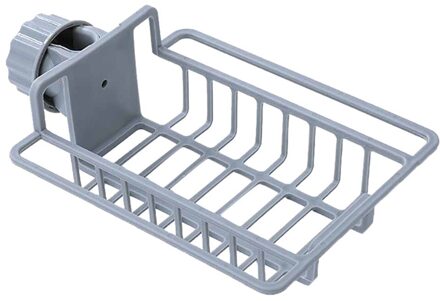 Keuken Accessiores Wastafel Kraan Spons Zeep Doek Rack Organizer Houder Plank Multifunctionele Opslag Rack grijs
