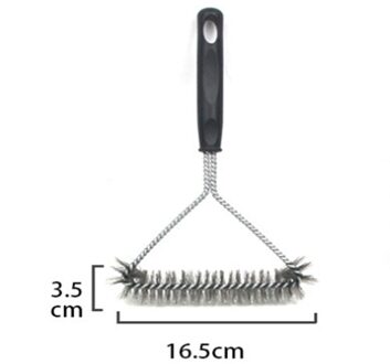 Keuken Accessoires Bbq Grill Barbecue Kit Borstel Roestvrij Staal Koken Gereedschap Draad Haren Driehoek Reiniging Borstels 16.5CM
