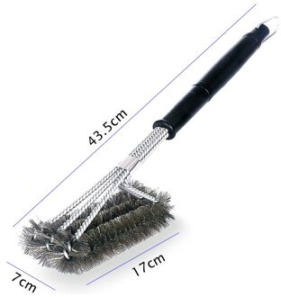 Keuken Accessoires Bbq Grill Barbecue Kit Borstel Roestvrij Staal Koken Gereedschap Draad Haren Driehoek Reiniging Borstels