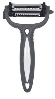 Keuken Accessoires Dunschiller Multifunctionele 360 Graden Roterende Dunschiller Cutter Meloen Schaafmachine Rasp Keuken Gadget grijs