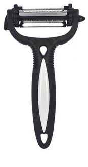 Keuken Accessoires Dunschiller Multifunctionele 360 Graden Roterende Dunschiller Cutter Meloen Schaafmachine Rasp Keuken Gadget zwart