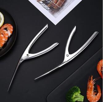 Keuken Accessoires Garnalen Dunschiller Rvs Zeevruchten Koken Tools Handig Garnalen Schil Apparaat Keuken Gadgets 2stk