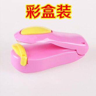 Keuken Accessoires Gereedschap Mini Draagbare Voedsel Clip Warmte Sluitmachine Sealer Thuis Snack Bag Sealer Keukengerei Gadget Item Roze