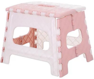 Keuken Accessoires Kleine Vouwen Krukje Multifunctionele Thuis Keuken Opvouwbare Fold Up Stepstool licht roze