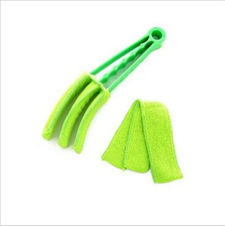 Keuken Accessoires, Microfiber Venster Reinigingsborstel, Airconditioner, Stof Remover, Met Reinigbaar Sluiter Schoonmaakdoekje, wit groen