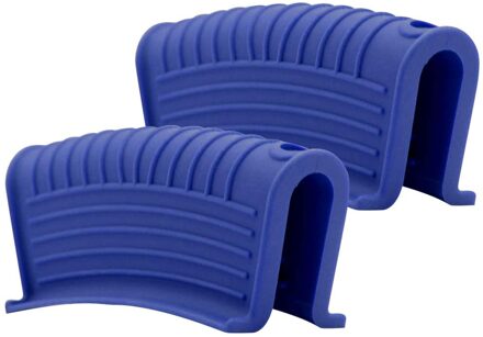 Keuken Accessoires Multifunctionele Siliconen Hittebestendig Cover Antislip Deksel Pot Cover Kookgerei Beschermhoes Blauw