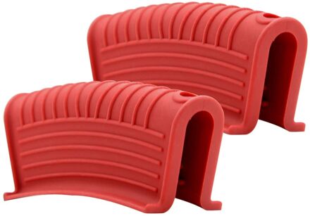 Keuken Accessoires Multifunctionele Siliconen Hittebestendig Cover Antislip Deksel Pot Cover Kookgerei Beschermhoes Rood