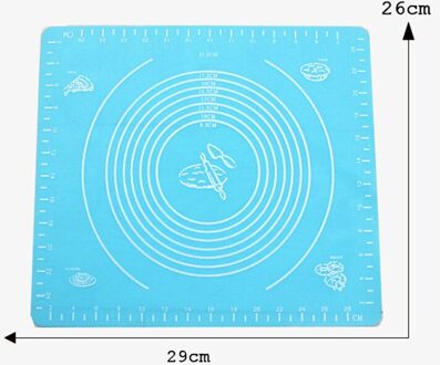 Keuken Accessoires Non-stick Siliconen Matten Bakken Taart Tools Vel Pizza Deeg Maker Houder Gebak Kookgerei Bakvormen blauw S