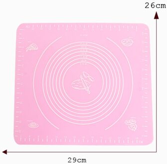 Keuken Accessoires Non-stick Siliconen Matten Bakken Taart Tools Vel Pizza Deeg Maker Houder Gebak Kookgerei Bakvormen roze S