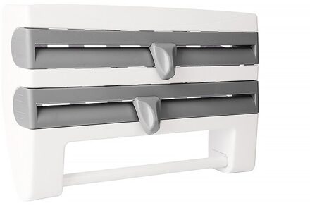 Keuken Accessoires Opslag En Orde Vershoudfolie Opbergrek Met Blade Snijden Voedsel Dispenser Folie Papier Handdoekenrek grijs blauw