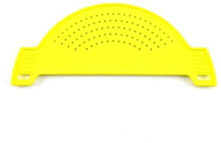 Keuken Accessoires Plastic Afvoer Mand Wassen Rijst Filter Lekvrij Baffle Trechter Voor Potten Keuken Gadget Pot Side Afdruiprek geel