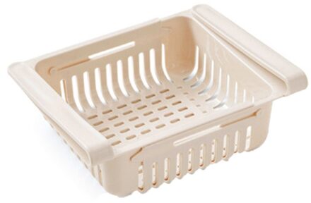 Keuken Accessoires Pull-Out Koelkast Opbergdoos Organisatoren Keuken Houder Voedsel Organizer Badkamer Accessoires Organizer Beige