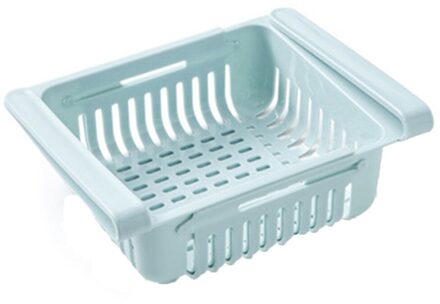 Keuken Accessoires Pull-Out Koelkast Opbergdoos Organisatoren Keuken Houder Voedsel Organizer Badkamer Accessoires Organizer blauw