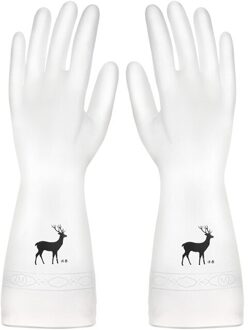 Keuken Afwas Handschoenen Huishouden Afwassen Handschoenen Rubberen Handschoenen Voor Wassen Kleren Schoonmaken Handschoenen Voor Gerechten eland / M