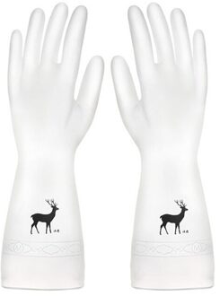 Keuken Afwas Handschoenen Huishouden Transparante Rubberen Handschoenen Pvc Waterdichte Wassen Kleding Duurzaam Antislip Cleaning Handschoenen hert L