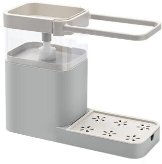 Keuken Afwassen Liquid Druk Outlet Doos Veeg Regeling Rack Spons Afvoer Opbergdoos Schotel Handdoek Hanger Keuken Benodigdheden grijs