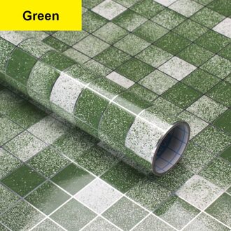 Keuken Anti-olie Muursticker Mozaïek Vinyl Stickers Muraux Badkamer Tegel Waterdicht Decoratieve Film Meubels PVC Stickers Decor groen