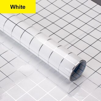 Keuken Anti-olie Muursticker Mozaïek Vinyl Stickers Muraux Badkamer Tegel Waterdicht Decoratieve Film Meubels PVC Stickers Decor wit