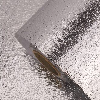 Keuken Backsplash Muurstickers Olie Proof Waterdichte Aluminiumfolie Zelfklevende Hittebestendig Papier Sticker Zilver / 0.4m x 2m