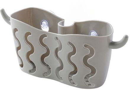 Keuken Badkamer Droogrek Sink Caddy Spons Houder Organizer Zeep Afdruiprek Rack Zeef Keuken Accessoires Organisator licht grijs