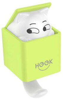 Keuken Badkamer Haak 1 Stuks Leuke Kat Home Decoratie Sleutel Haak Krachtige Leuke Kat Zwaartekracht Sensing Zuignap Muur Opknoping haak groen