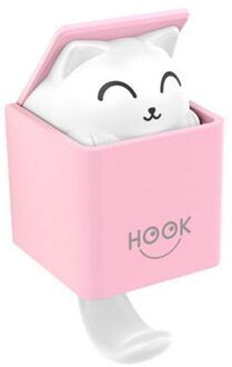 Keuken Badkamer Haak 1 Stuks Leuke Kat Home Decoratie Sleutel Haak Krachtige Leuke Kat Zwaartekracht Sensing Zuignap Muur Opknoping haak roze