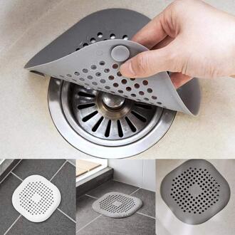 Keuken Badkamer Haar Stoppers Sink Filter Anti-Verstopping Filter Floor Gootsteen Zeef Haar Catcher Badkamer Tool Grijs