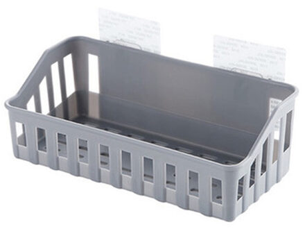 Keuken Badkamer Muur Opslag Plank Opknoping Rack Hoek Mand Houder Organizer Opknoping Plastic Gratis Punch Doos Opslag Hanger