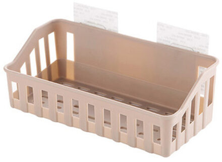 Keuken Badkamer Muur Opslag Plank Opknoping Rack Hoek Mand Houder Organizer Opknoping Plastic Gratis Punch Doos Opslag Hanger