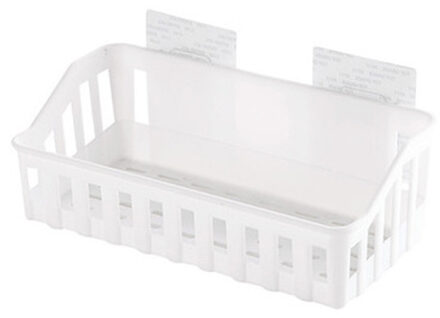 Keuken Badkamer Muur Opslag Plank Opknoping Rack Hoek Mand Houder Organizer Opknoping Plastic Gratis Punch Doos Opslag Hanger