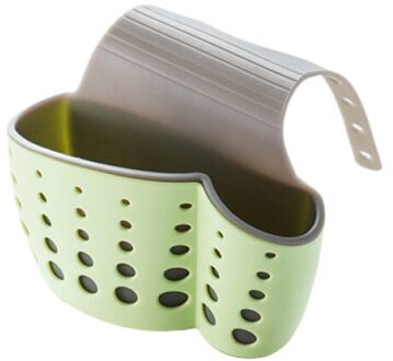 Keuken Badkamer Opknoping Mand Opslag Dikkere Dubbele Wastafel Pouch Afvoer Spons Houder Gadget Organizer Rekken (Wit) groen