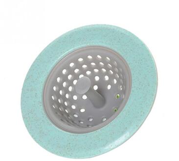 Keuken/Badkamer Siliconen Sink Filter Scherm Afvoerputje Haar Stopper Hand Sink Plug Bad Catcher Sink Zeef Tool groen