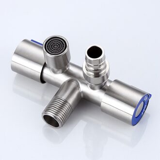 Keuken Badkamer Wasmachine Nozzle Vervanging Deel Installeren Spoelbak Rvs 3 Weg Kraan Diverter Adapter type 3