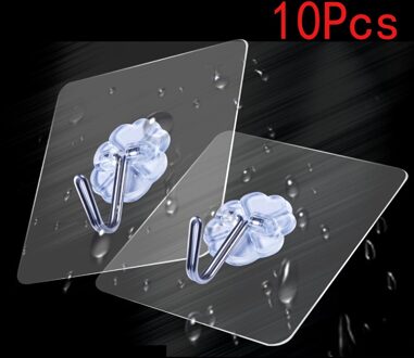 Keuken Badkamer Zelfklevende Muur-Mount 1/5/10Pcs Sterke Transparante Zuignap Sucker Muur haken Hanger Opslag