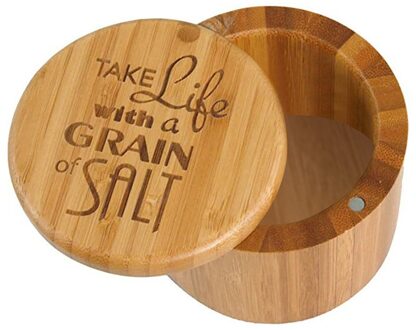 Keuken Bamboe Natuurlijke Zout Shaker Huishoudelijke Spice Fles Met Deksel Opbergdoos Keuken Accessoires Roterende Cover Kruiden Jar