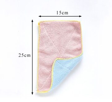 Keuken Benodigdheden Micro Fiber Afwas Doek Vaatdoek Multi Purpose 1Pcs Water-Absorberende Dubbelzijdige Schoonmaak Tool roze blauw