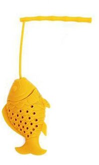 Keuken Benodigdheden Thee Zetgroep Theezeefje Niet Giftig 1 Pcs Theepot Accessoire Vis Vormige Silicone Theezakje geel
