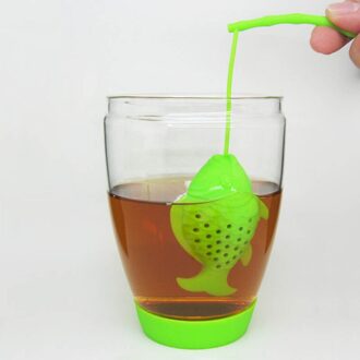 Keuken Benodigdheden Thee Zetgroep Theezeefje Niet Giftig 1 Pcs Theepot Accessoire Vis Vormige Silicone Theezakje groen