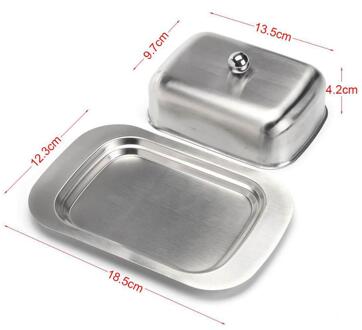 Keuken Botervloot Box Container Kaas Plaat Opslag Container Keeper Lade Botervloot Met Deksel Rvs Kaas Dozen