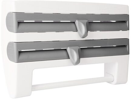 Keuken Cling Film Tin Folie Papier Snijden Houder Plank Keuken Organizer Plastic Wrap Saus Fles Opbergrek Folie Cutter