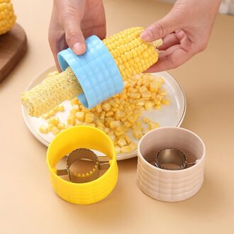 Keuken Corn Peeler Corn Stripper Cob Cutter Dorsmachine Maïs Stripper Fruit Groente Koken Gereedschap Koken Gereedschap Cob Remover grijs