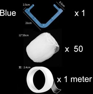 Keuken Driehoekige Drainage Rack, Sink Restjes Filter, Opknoping Afvoer Mand, Anti-Blocking Trechter, draagbare Wegwerp Zeef Blauw