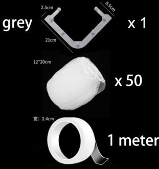 Keuken Driehoekige Drainage Rack, Sink Restjes Filter, Opknoping Afvoer Mand, Anti-Blocking Trechter, draagbare Wegwerp Zeef Grijs