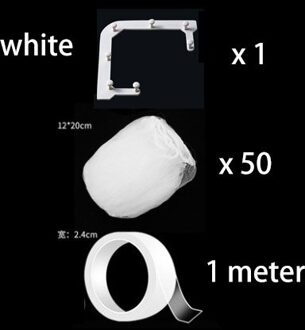 Keuken Driehoekige Drainage Rack, Sink Restjes Filter, Opknoping Afvoer Mand, Anti-Blocking Trechter, draagbare Wegwerp Zeef wit