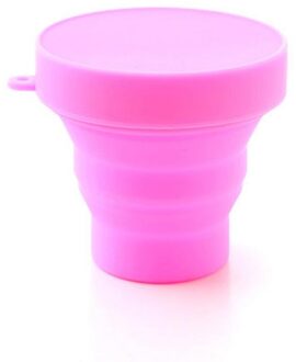 Keuken Drinkware Vouwen Cup Water Drink Koffie Cup Outdoor Camping Telescopische Inklapbare Travel Kleurrijke Siliconen Vouwen Cup lucht blauw
