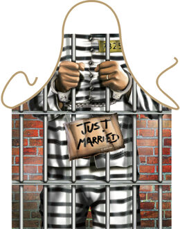 Keuken en BBQ short - Just Married - Cadeau - voor mannen - vrijgezellenfeest Multi