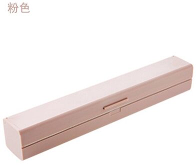 Keuken Folie En Vershoudfolie Wrap Dispenser Cutter Plastic Opslag Houder Plastic Wrap Dispensers 3 Kleuren roze