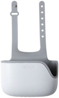 Keuken Gadget Accessoires Zinken Plank Spons Afvoer Rack Badkamer Houder Keuken Opslag Zuignap Voor Keuken Organizer Sink wit