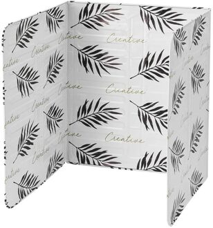 Keuken Gadgets Aluminium Bescherming Screen Opvouwbare Keuken Kookplaat Gasfornuis Deflector Koekenpan Olie Splash Bescherming Screen Tool wit